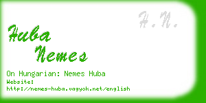 huba nemes business card